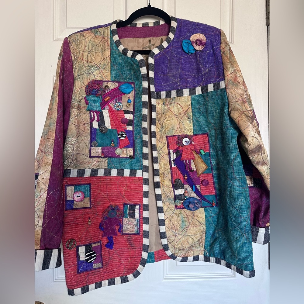 Crystal Colorful Patchwork Women's Jacket - image 1